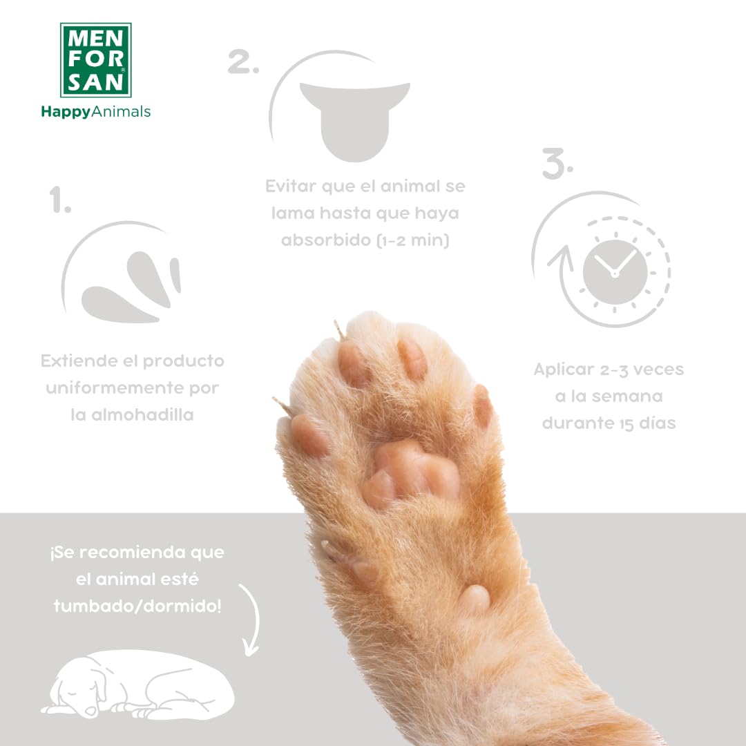 MENFORSAN Żel ochronny do poduszek dla psów i kotów | ze 100% naturalnym aloesem | nawilża | koi i regeneruje | szybko się wchłania | 60ml