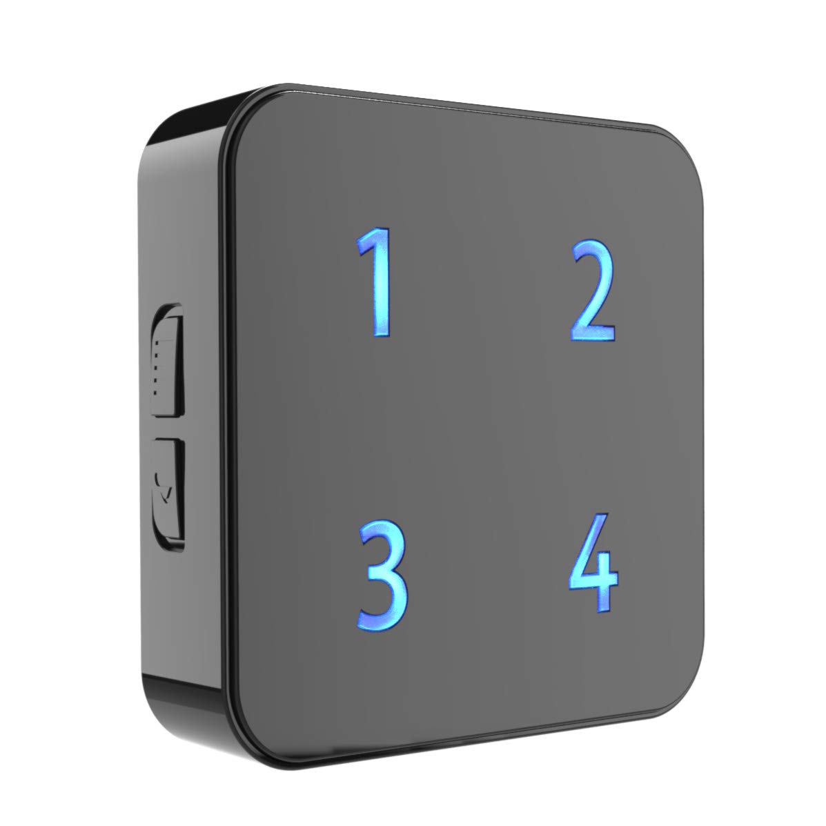 Driveway Alarm Receiver- Extra Wireless Plug-in Receiver For Solar Alarms- Up to 4 Zones and Each Zone has 35 Optional Melodies- 4 Adjustable Volume Levels