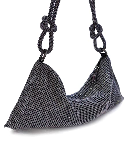 Image of Rhinestone Hobo Bag for Women Rhinestone Purses Sparkly Evening Handbag Shiny Diamond Purse for Wedding Parties 2026 | Rhinestone