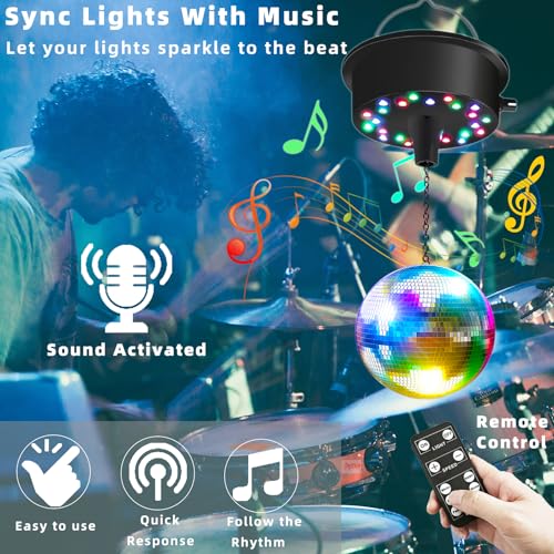 Moteur boule disco avec télécommande pour illuminer vos fêtes de salon