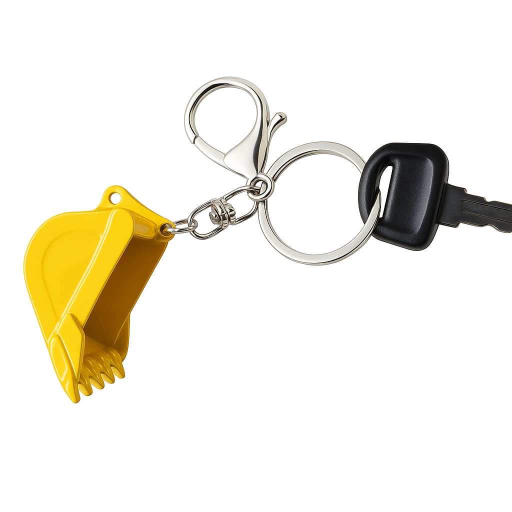 Giliger Funny Metal Excavator Bucket Keychains for Mens unique keychains Car Key Chain Birthday Gift For Men Boy Kids Backpack charms