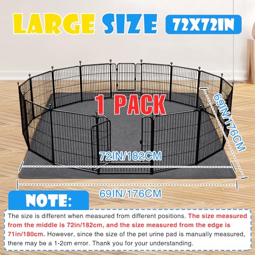 Image of 1 Pack Extra Large Washable Pee Pads for Dogs 72 inchx72 inch Reusable Dog Mat for Floor Non-Slip Waterproof Pee Pads for Dogs Fast Absorbent Pet Whelping Pads Puppy Playpen Mat for Incontinence, Housebreak