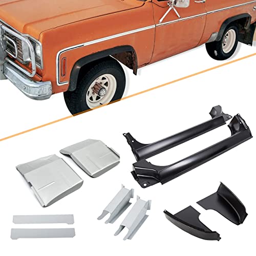 KUAFU Rocker Panels & Rocker Backing Plates & Cab Corners & Cab Floor Supports & Floor Pans Compatible with 1973-1987 Chevy GMC Suburban Blazer Jimmy C10 C20 K10 K20 Pickup Cab Repair Kit 2 Packages