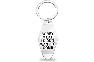 Book Lovers Anti-Social Keychain: Sorry I'm Late But I Didn't Feel Like Dressing Up