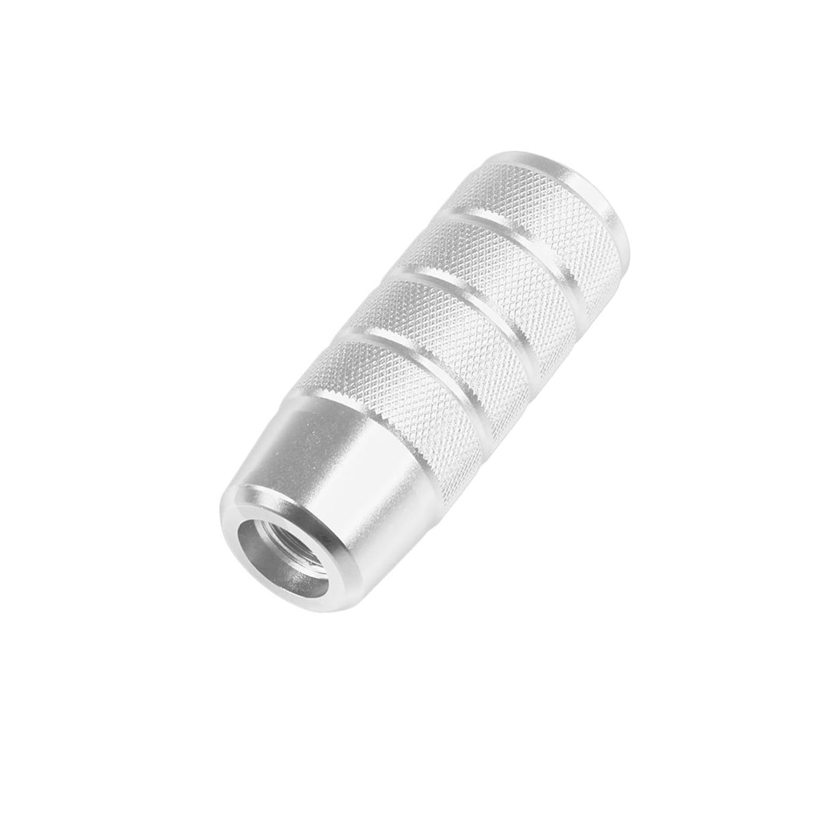 Wphlyz Silver Head Change Lever Knob 95Mm Non-Slip Gear Shift Knob Manual Transmission Aluminum Knurled(Silver)