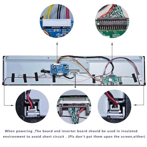 Image of 28 inch DV280FBM-NB2 51pin IPS Long Strip Wide Bar Screen | 1920x360,60HZ LCD Display and H /D USB SD Card LVDs Board,Multimedia Supports MP4