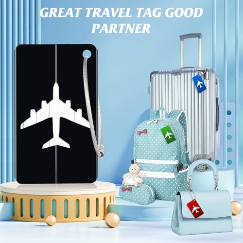 Image of Bunty CHIKU Metal Luggage Tags Set,Durable Aluminium Travel Suitcase ID Tags with Stainless Steel Cable Ties & Waterproof PVC Cards