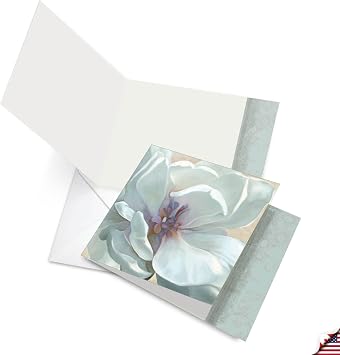 The Best Card Company - 12 Assorted Blank Note Cards (4 x 5.12 Inch) - Boxed All Occasion Notecards Bulk (4 Designs, 3 Each) - Peaceful Petals MQ4611OCB-B3x4