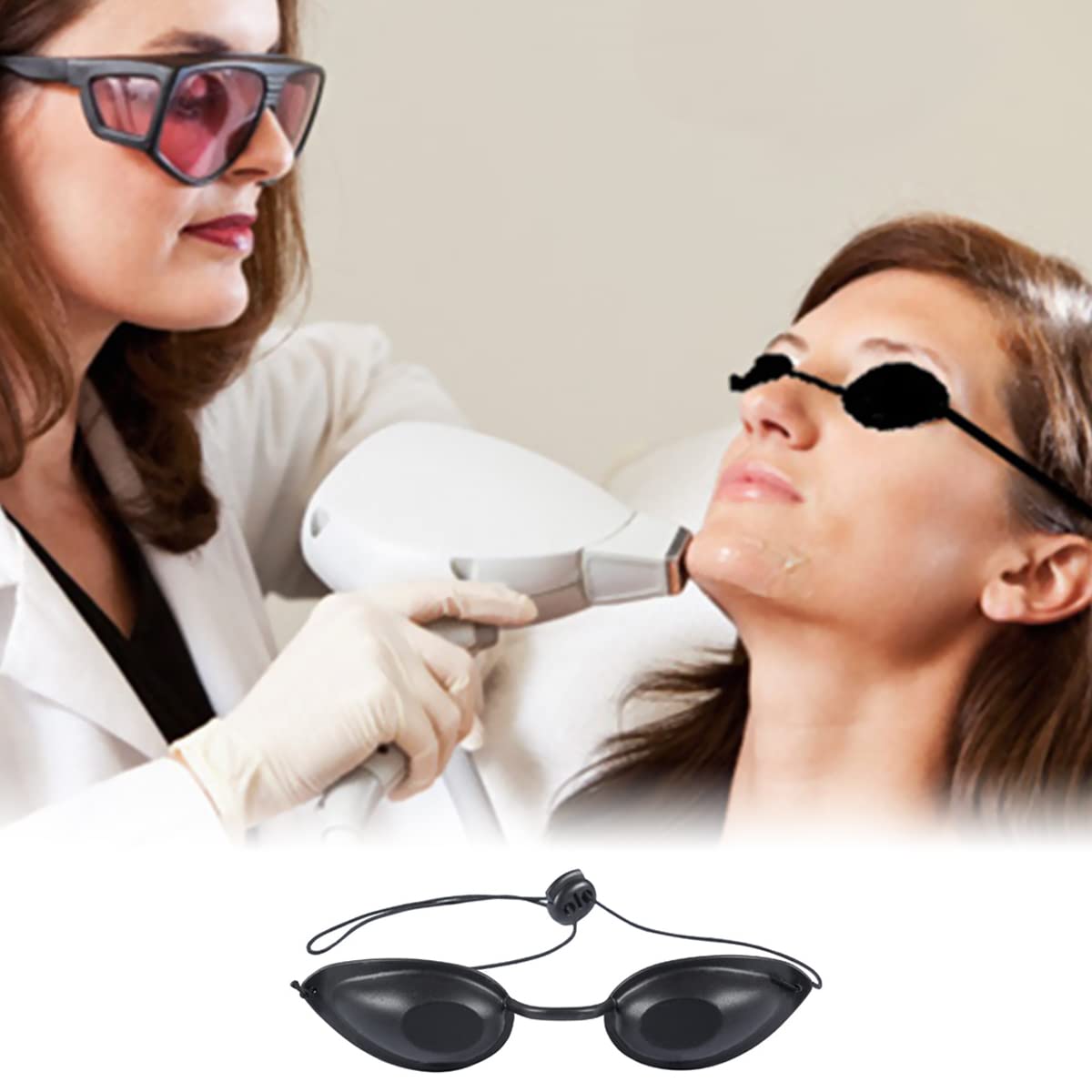 8 Pezzi Occhiali di Protezione Solarium, Occhiali di Protezione UV Occhiali Sicurezza per gli Occhi Occhiali di Protezione Solarium a Infrarossi Affidabili la Terapia della Luce Occhiali