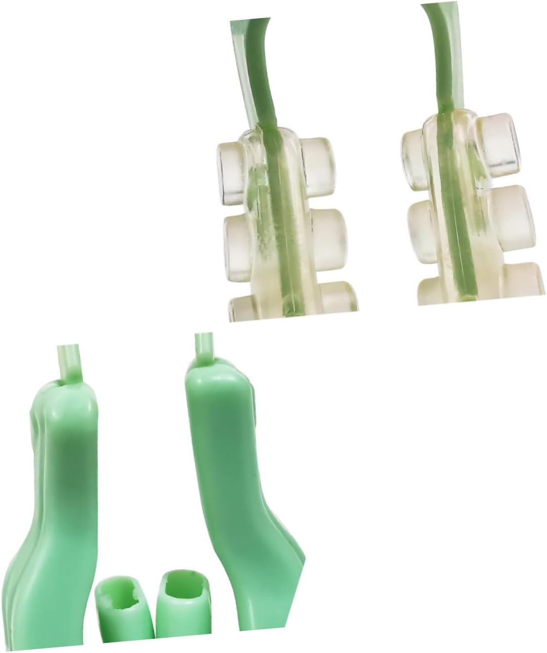 1set U-Type Sleeping Nose Clips Silicone Nasal Splint Green Nose Clip Combination for Women Comfortable and Easy to Clean for Snoring Relief