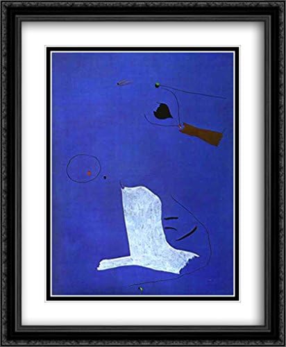 Painting 2X Matted 28x34 Large Black Ornate Framed Art Print by Miro, Joan