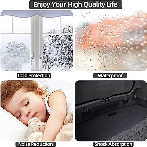 19.7 Feet Door Weather Stripping Door Seal Strip,Self-Adhesive Rubber Door Noise Blocker Sealing Strip for Window and Door Soundproofing D Shape,Door Insulation Strip for Door Frame Gap Blocker(White) — view 8