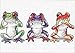 Dimensions Tree Frog Trio Counted Cross Stitch Kit, 14 Count White Aida, 5" x 7"