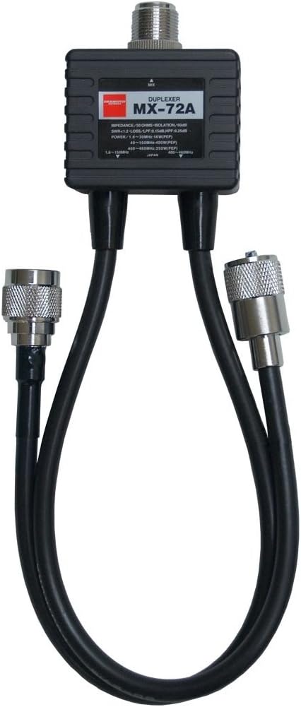 Diamond MX72A Duplexer VHF UHF Base Station Antenna Signal Combiner for Amateur Ham Radio Reliable RF Frequency Separation Multi Band Operation