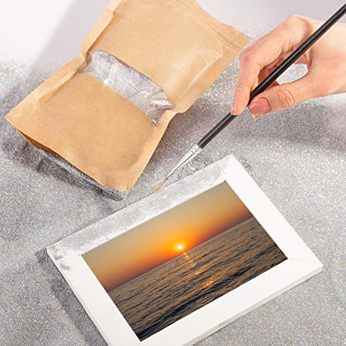 Creative Deco 200g Silber Holographischer Glitzerpulver für Wandfarbe | 0,2mm Glitzer-Pulver Glitzer Wand | Farbzusätze Nagel-Lack & Epoxid-Harz Zusatz | Für Kunst Handwerk Schleim & DIY