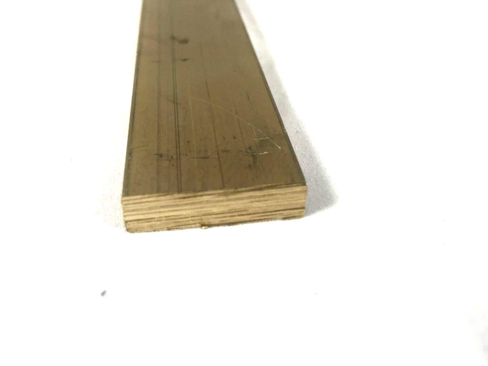 SuperDiCOLIBROX Brass Flat Bar Stock 1/4" x 1" x 6" Knife Making handle bolster C360 Extruded