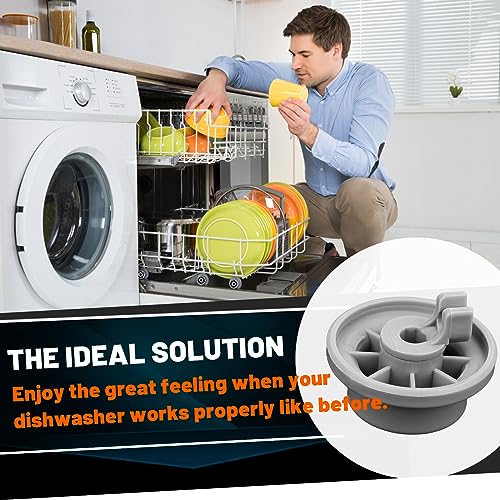 8Er Set Korbrollen Geschirrspüler Spülmaschine Rollen Unterkorb Korbrollen Spülmaschine Ersatzteile Kompatibel für Viele Gängige Bosch & Siemens Geschirrspüler | Modell 165314