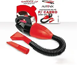 Aspirador Automotivo Portátil Carro 12v 50w Com Luz Led Vermelho