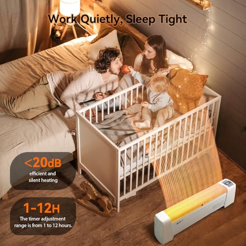 Beyond Heat Electric Baseboard Heater, 1500W Convection Heater With Adjustable Thermostat And Overheat Protection thumb #3