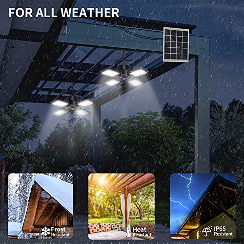 Aqonsie Solar Pendant Lights Outdoor Indoor, 1000Lm Dual Head Solar Shed Light, 120° Adjustable Solar Motion Sensor Light With Remote & 4 Lighting Modes For Shed Gazebo Home Barn Chicken Coop Patio #TOP4