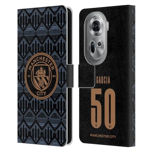 Head Case Designs Officially Licensed Manchester City Man City FC Eric Garcia 2020/21 Players Away Kit Group 2 Leather Wallet Case Compatible with Oppo Reno11 Pro