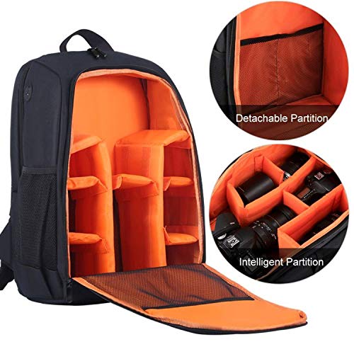 Mochila Cinza Profissional Media Para Camera e Acessorios