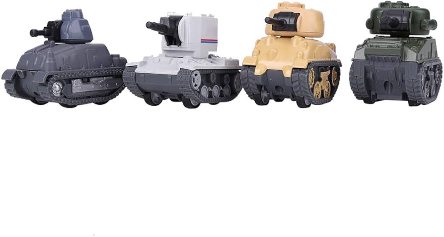 Amazon.co.jp: 戦車おもちゃ 4 個 1:64 合金車両モデル RC 戦車