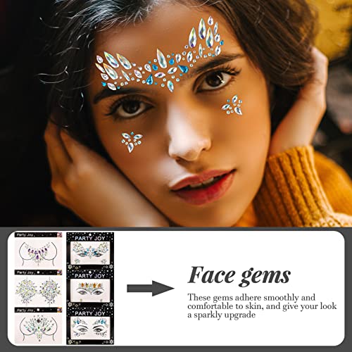 STAHAD 6 Folhas Jóias Temporárias Vestido de Strass Strass para Mulheres Tatuagem Gliiter Stick Fest