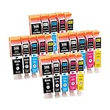 Tinnee PGI 550 XL CLI 551 XL Druckerpatronen Kompatible für Canon PGI 550 Canon CLI 551 Patronen für Canon Pixma IP7250 MX925 IP8750 MX725 MG5450 MG5650 MG7550 IX6850 MG6450 MG6650 MG5550 Drucker