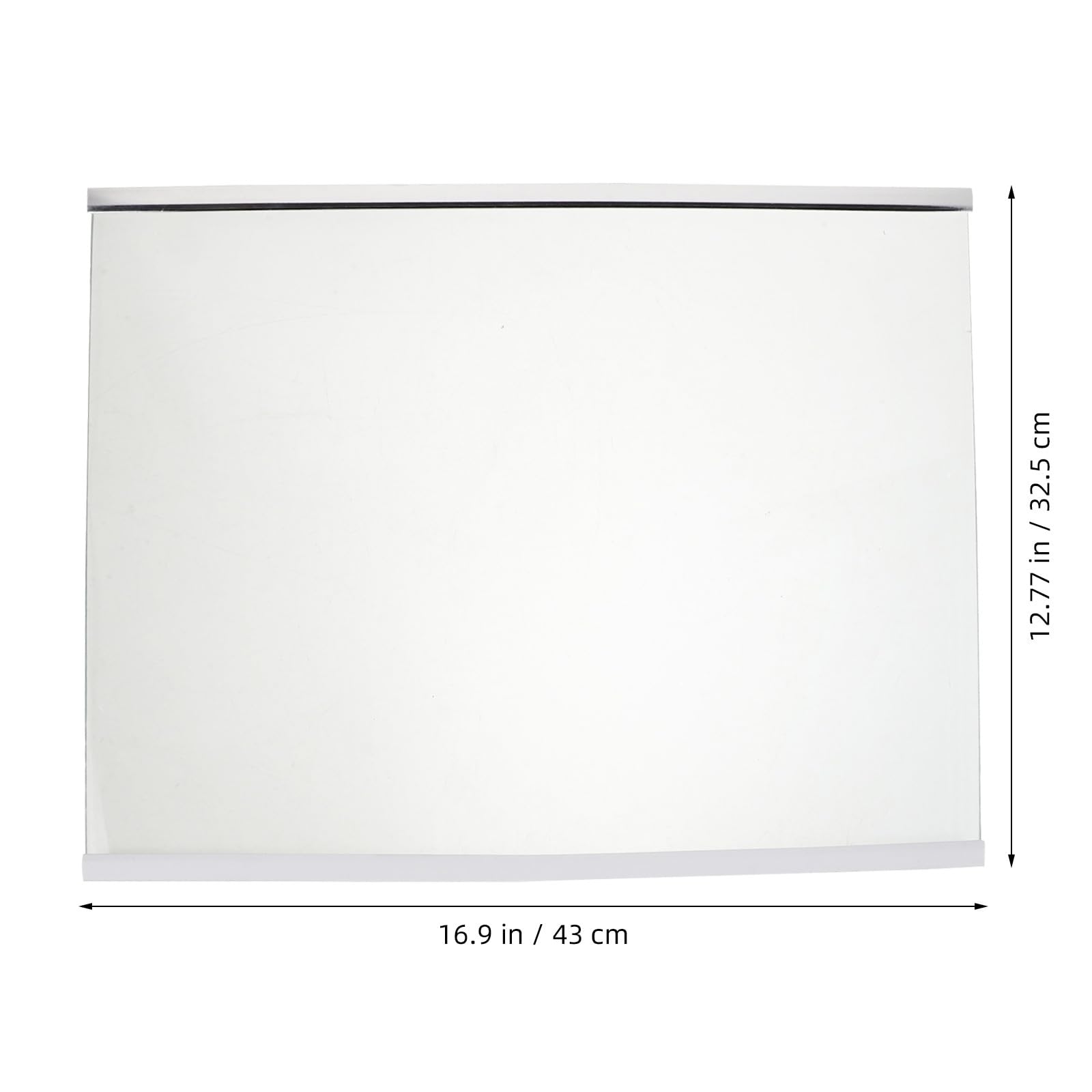 ibasenice Estante para refrigerador, tablero de vidrio templado de repuesto para estante de refrigerador, panel divisor interior transparente de 17x13 pulgadas con protección de doble borde.