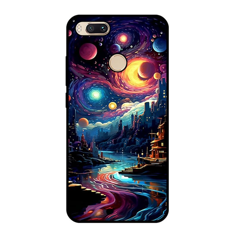 KARTXITAI Cover Compatibile con Xiaomi Mi A1 Custodia,Protettiva per Tutto il Corpo Morbida al Tatto,Slim in Silicone TPU con Assorbimento degli Urti e Anti-Graffio - architettura