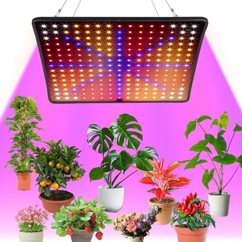Pflanzenlampe LED, Vollspektrum LED wachsen Licht-Panel-Lampe für Indoor-Pflanzen, weiß blau rot UV IR 225 LEDs für Abdeckung wachsen Zelt Gewächshaus Veg und Bloom Sämlinge Hydroponik Pflanzenlampe LED, Vollspektrum LED wachsen Licht-Panel-Lampe für Indoor-Pflanzen, weiß blau rot UV IR 225 LEDs für Abdeckung wachsen Zelt Gewächshaus Veg und Bloom Sämlinge Hydroponik