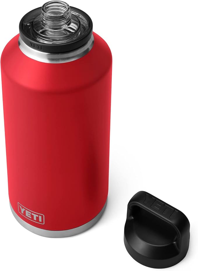 YETI Rambler 64 oz Bottle, Vacuum Insulated, Stainless Steel with Chug Cap, Rescue Red Amazon