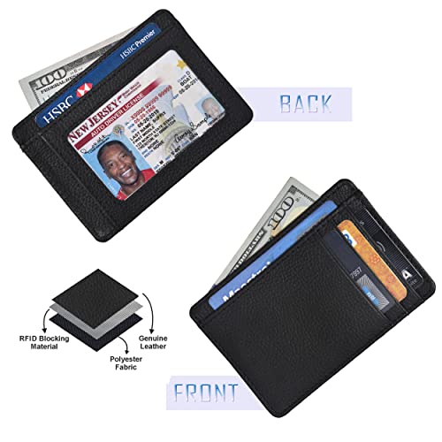 Oak Leathers Slim Real Leather Wallet For Men & Women - RFID Blocking Credit Card Holder Gift for Him & Her3