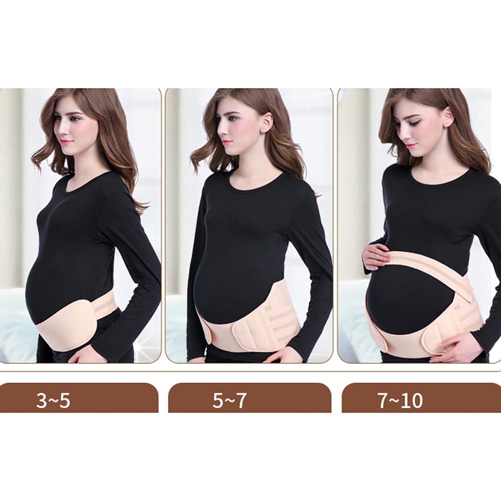 Atmungsaktiver Mutterschafts-Bauchstützgürtel Schwangere Frauen Pränatales Bauch-Stretchband Postpartum-Bauchgurt für alle Phasen der Schwangerschaft,L (XXL)