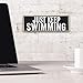 Keep Swimming -Inspirational Gifts For Women - Rustic Wooden Sign - Great Office Decorations for Work, Cute Desk Decor, Gift for Her or Him, Encouragement Gifts for Women & Men, Motivational Gifts