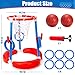 GMAOPHY Pool Basketball Hoop, 2-in-1 Poolside Floating Pool Basketball Game, Swimming Pool Games for Kids Adults Indoor Outdoor Play, Water Play Toy Family Party, Includes Hoop, Balls, Pump