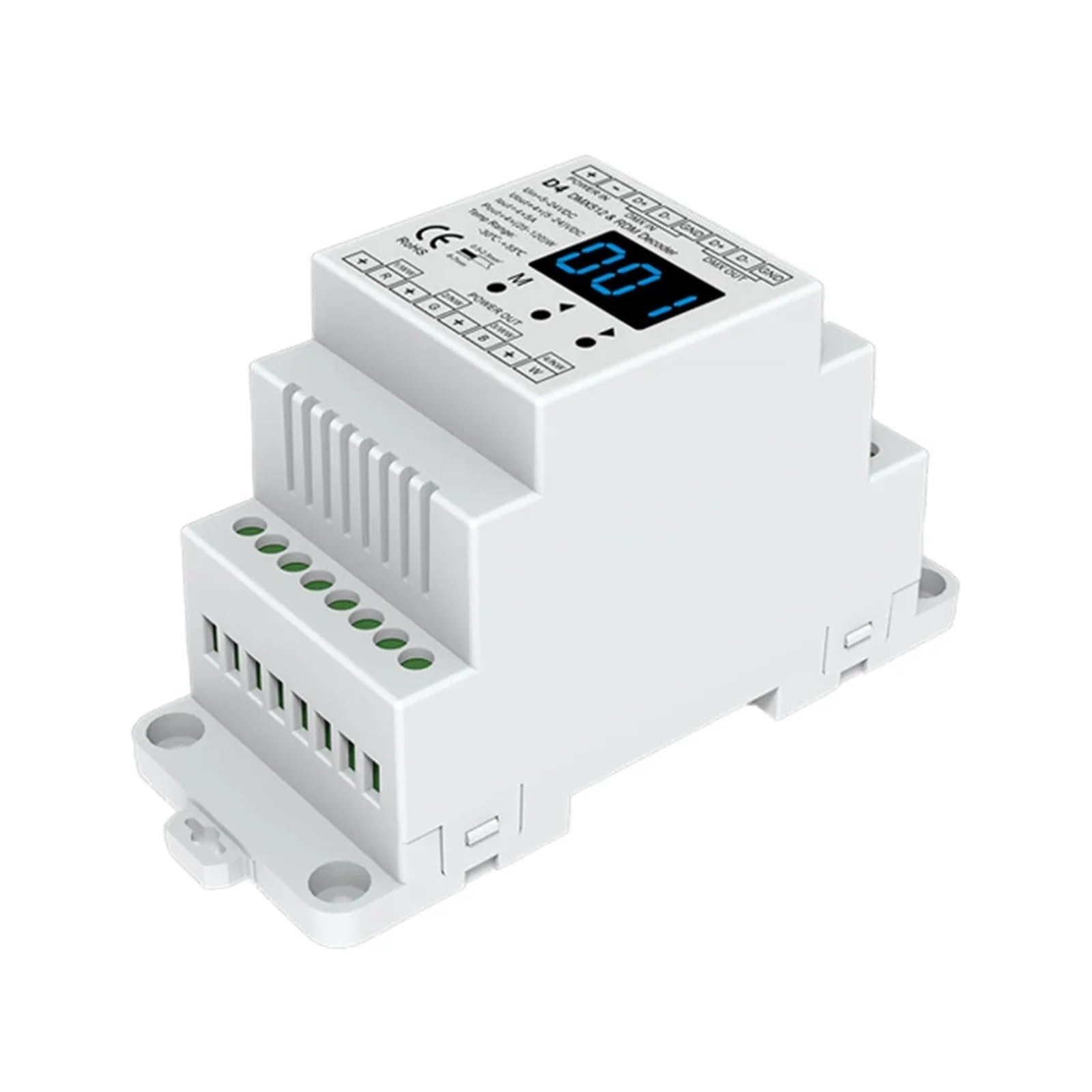 Décodeur DMX D4 pour ruban LED et gestion d'éclairage Din