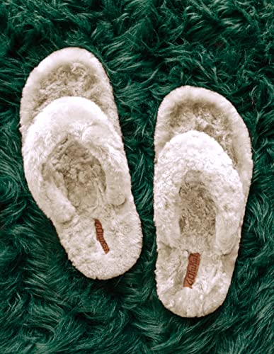 Image of OluKai Kipe'a Heu Women's Sandal Slippers, Soft & Comfortable Shearling-Wrapped Straps, Durable Rubber Outsoles for All-Day Wear, Causal & Cute Everyday Style