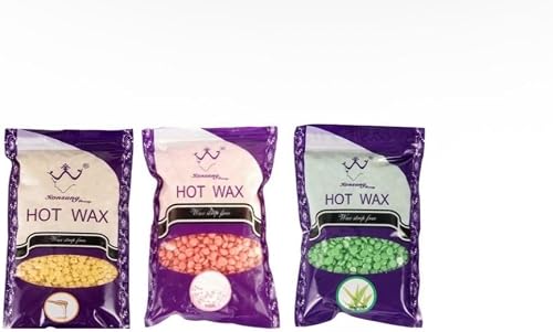Hot Wax Beans Set of 3 Yellow Pink Green