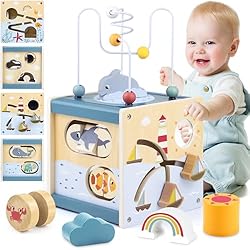 Airlab Wooden Activity Cube Baby Toys