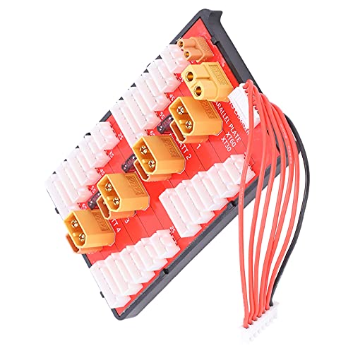 Placa de carga paralela XT60 XT30 2 en 1 para 4 baterías Lipo 2-8S 4
