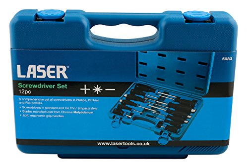 Laser 5983 Screwdriver Set 12pc outillage de vissage complet pour atelier et maison