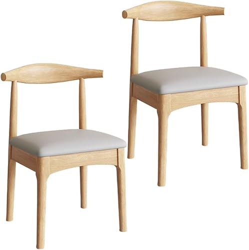 Miniatura 17 de YVYKFZD Solid Wood Dining Chairs Set, Armless Kitchen Chairs, Upholstered Dining Room Chair with Curved Back, Leisure Comfy Side Chair, for Living