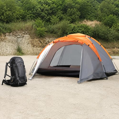 Carpa para Camping Naranja 3-4 Personas Fácil Montaje miniatura 4