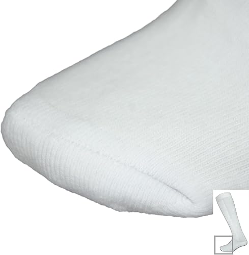 Miniatura 5 de Calcetines de vallas gruesas, calcetines de algodón para espardo, sable y lámina (1 par, blanco)