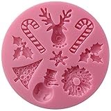 Funshowcase Santas Essentials Candy Silicone Mold for Cupcake, Cake Decoration, Sugar Paste, Fondant, Butter, Resin, Polymer Clay Crafting Projects