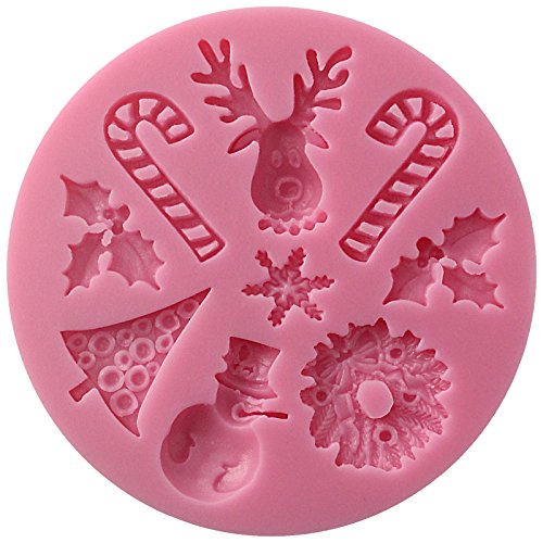 Funshowcase Santas Essentials Candy Silicone Mould for Cupcake, Cake Decoration, Sugar Paste, Fondant, Butter, Resin, Polymer Clay Crafting Projects