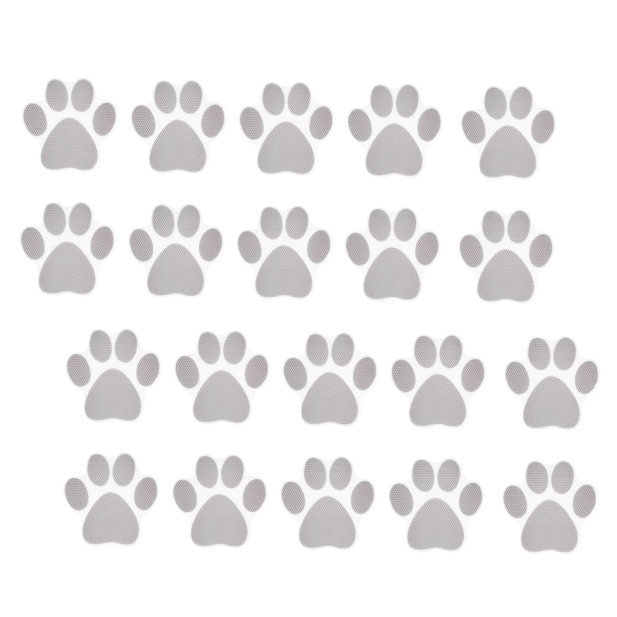 Beatifufu 20Pcs Cartoon Dog Footprint Non Slip Stickers for Bathtub and Bathroom Floors Self Adhesive Safety Decals Grey Prevent Slips and Enhance Bath Fun