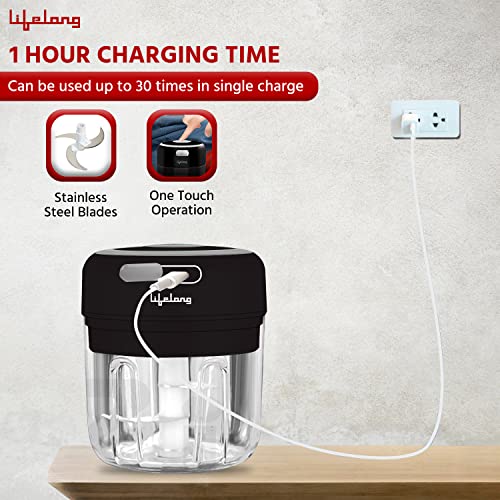 Add Lifelong USB Rechargeable Wireless Chopper 250ml Black - Image 4